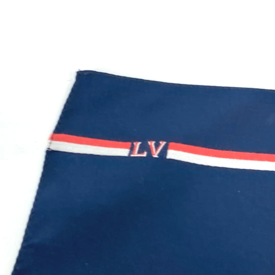 LOUIS VUITTON handkerchief M70220 Silk, Cotton Navy Accessories Pochette LV Ruban mens Used Authentic