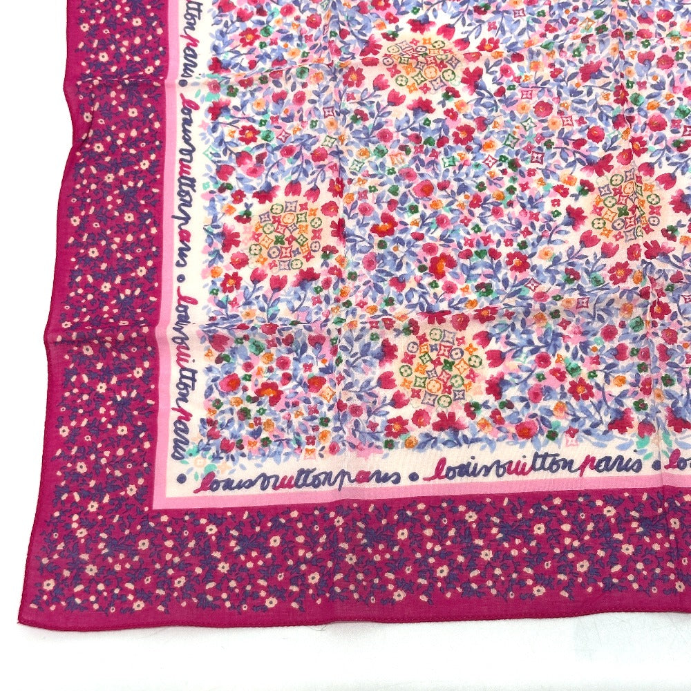 LOUIS VUITTON scarf silk Red Catania Women Used Authentic