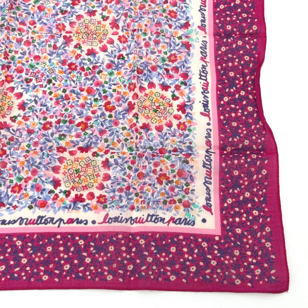 LOUIS VUITTON scarf silk Red Catania Women Used Authentic