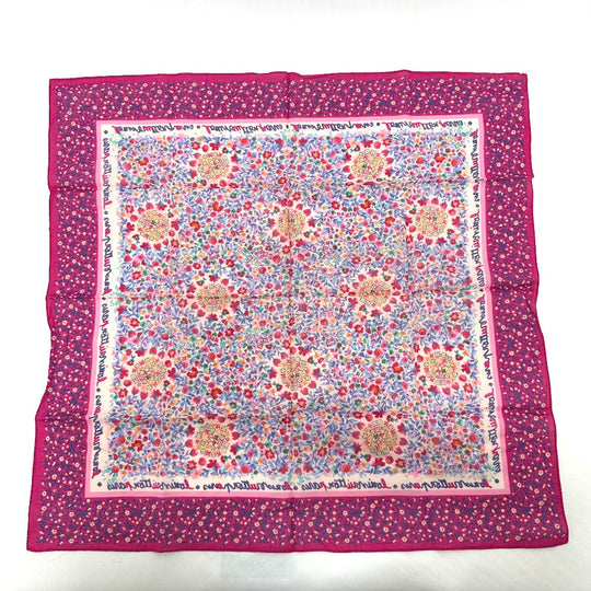 LOUIS VUITTON scarf silk Red Catania Women Used Authentic