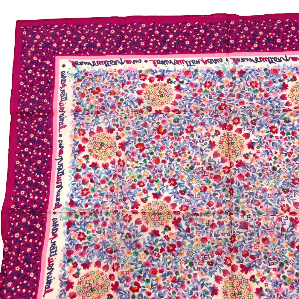 LOUIS VUITTON scarf silk Red Catania Women Used Authentic