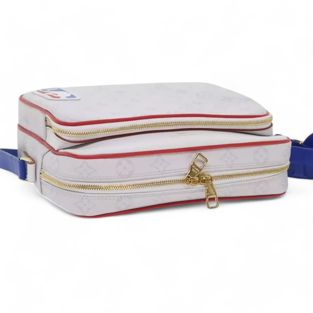 Louis Vuitton Monogram Nile PM Shoulder Bag NBA White Blue Strap Men's Bag