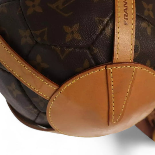 Louis Vuitton Monogram Soccer Ball France 98 World Cup Memorial Brown Leather Limited Edition
