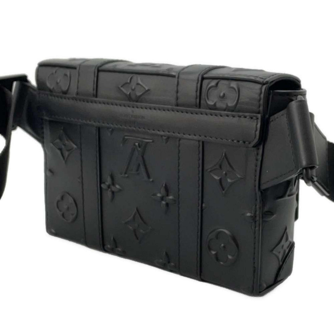 Louis Vuitton M57952 Monogram Seal Leather Noir Trunk Sling Bag Preloved