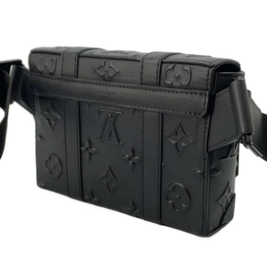 Louis Vuitton M57952 Monogram Seal Leather Noir Trunk Sling Bag Preloved