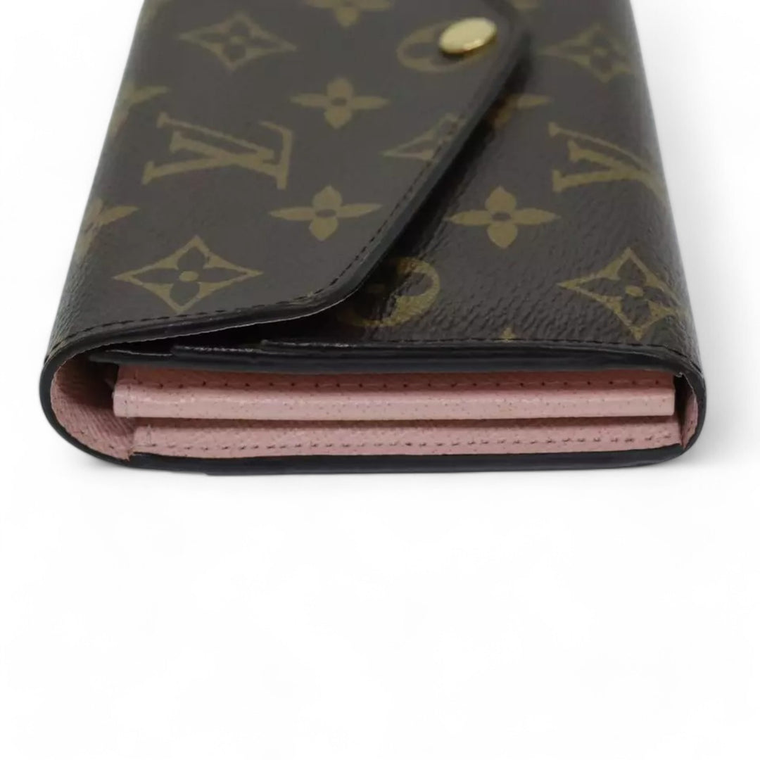 Louis Vuitton Monogram Sarah Wallet Rose Ballerine Long Pink Women
