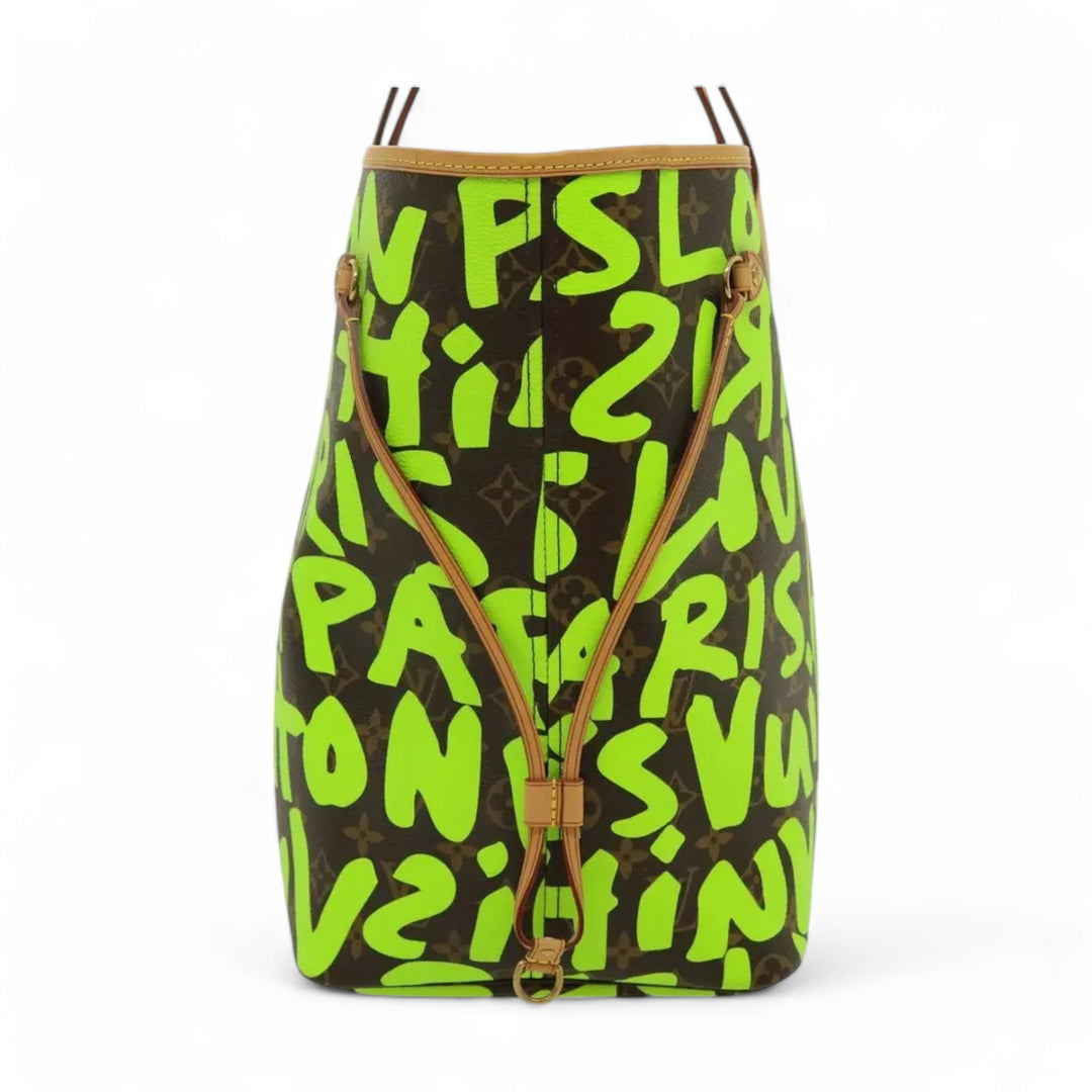 Louis Vuitton Monogram Graffiti Neverfull GM Tote Bag Green Women's Handbag