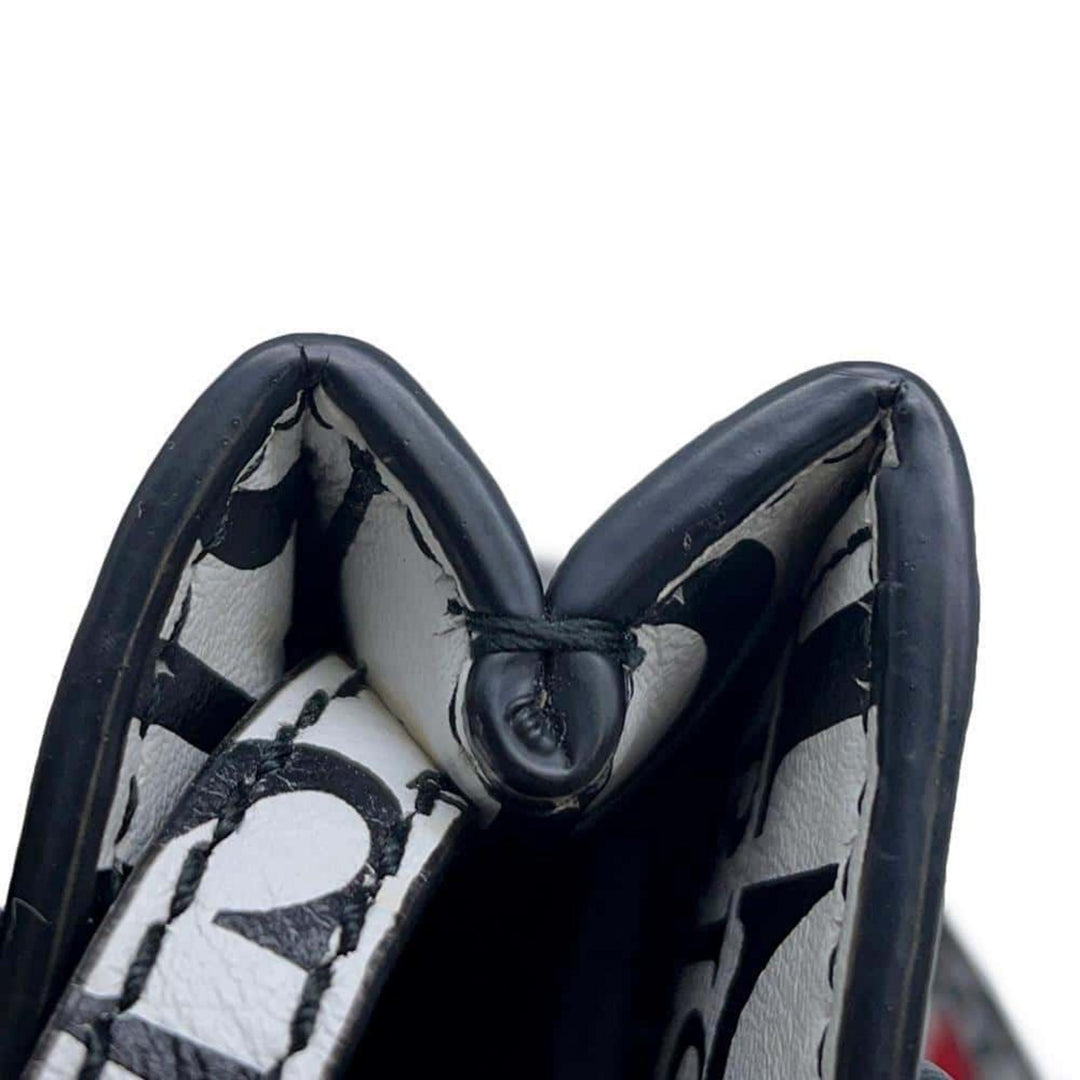 Balenciaga Shopping Phone Holder Leather White Black Red Preloved