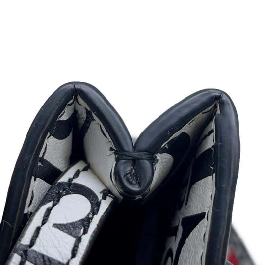 Balenciaga Shopping Phone Holder Leather White Black Red Preloved