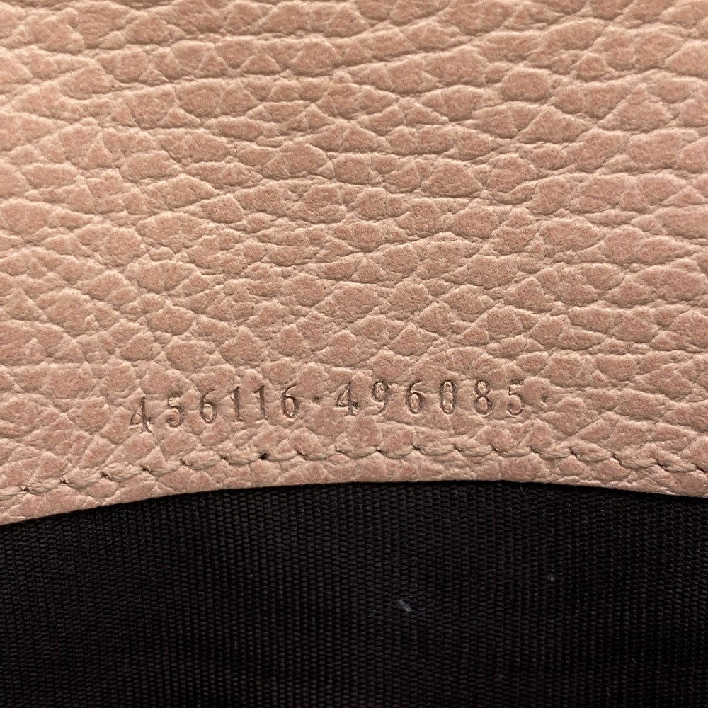 GUCCI Long Wallet Purse leather Pink type Petit Marmont leather Women Used Authentic