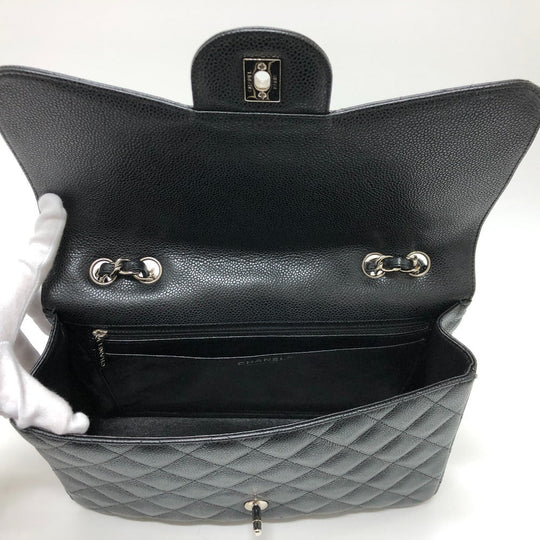 CHANEL Shoulder Bag A28600 Caviar skin black Matrasse 30 Women Used Authentic