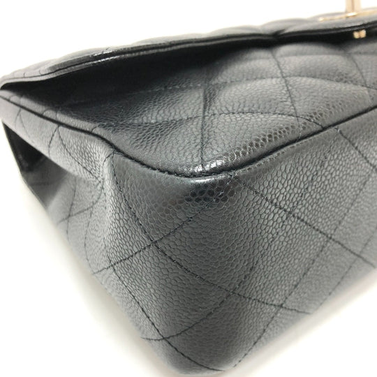 CHANEL Shoulder Bag A28600 Caviar skin black Matrasse 30 Women Used Authentic