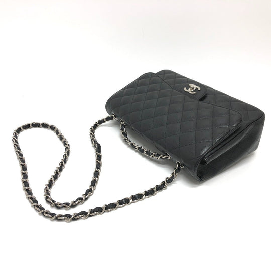 CHANEL Shoulder Bag A28600 Caviar skin black Matrasse 30 Women Used Authentic