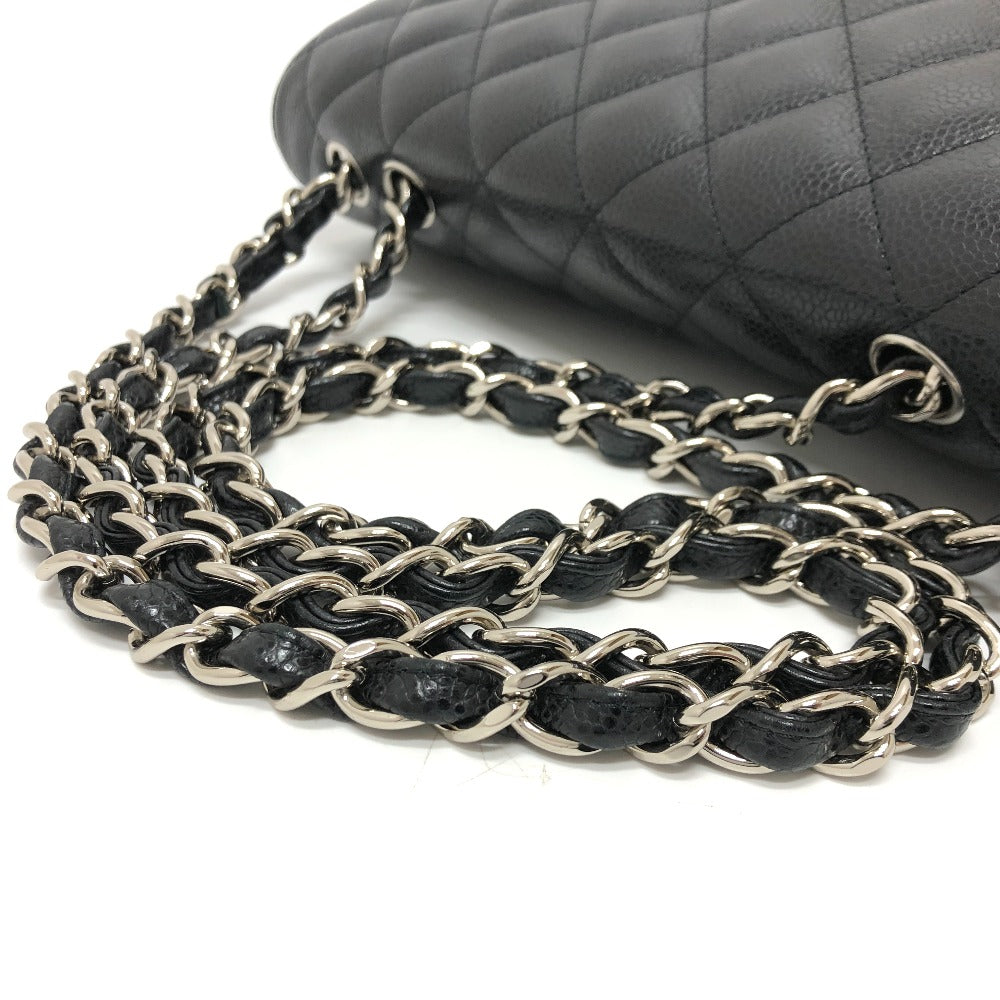CHANEL Shoulder Bag A28600 Caviar skin black Matrasse 30 Women Used Authentic