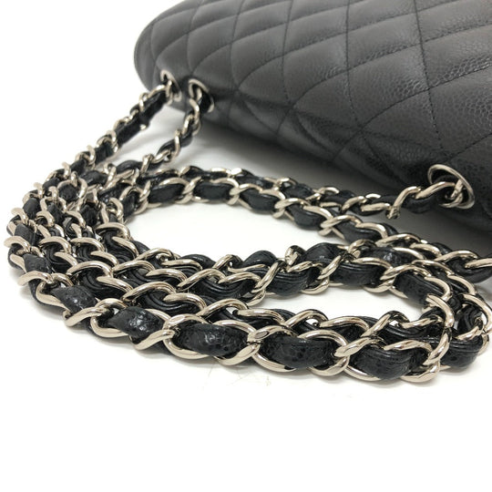 CHANEL Shoulder Bag A28600 Caviar skin black Matrasse 30 Women Used Authentic