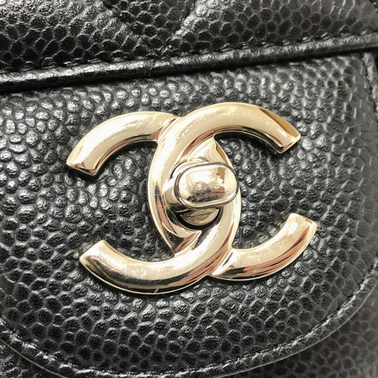 CHANEL Shoulder Bag A28600 Caviar skin black Matrasse 30 Women Used Authentic