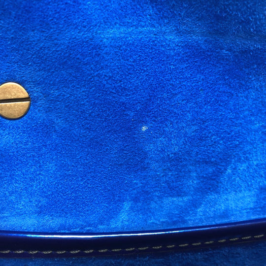 Dior Shoulder Bag Enamel / leather gunmetal blue Jadior