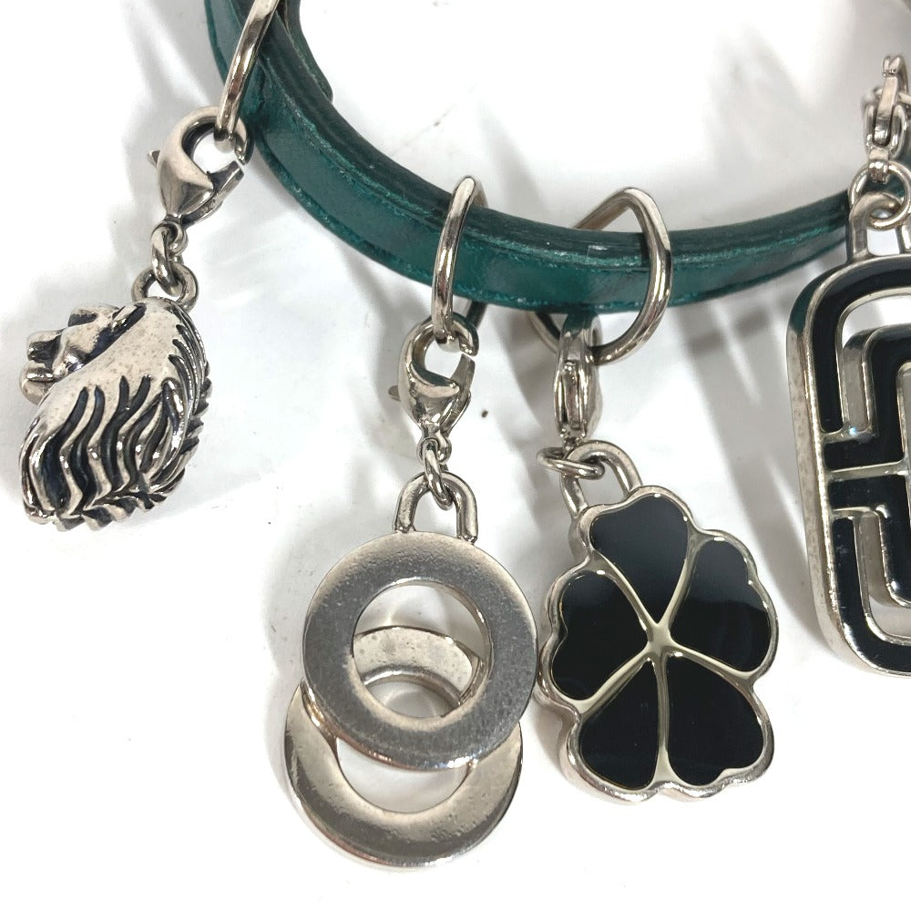 BVLGARI bracelet leather green Bvlgari Bvlgari logo 5 Icon Charms