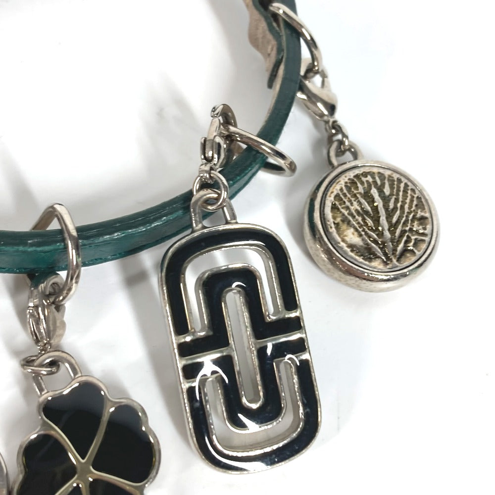 BVLGARI bracelet leather green Bvlgari Bvlgari logo 5 Icon Charms