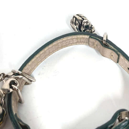 BVLGARI bracelet leather green Bvlgari Bvlgari logo 5 Icon Charms