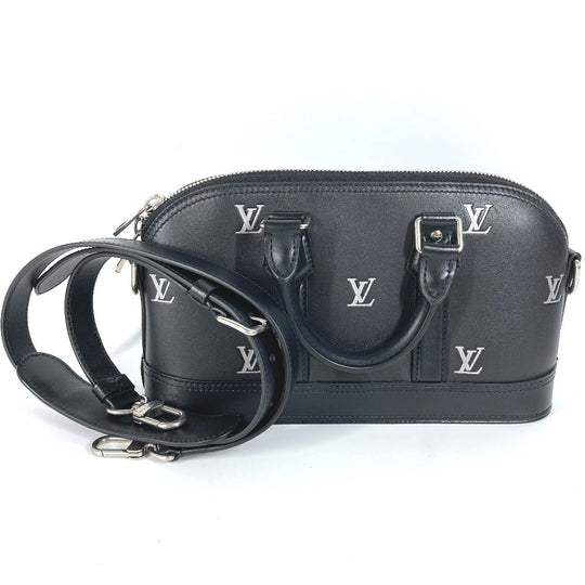 LOUIS VUITTON Handbag M24529 Calf leather black Alma EW Women Used Authentic