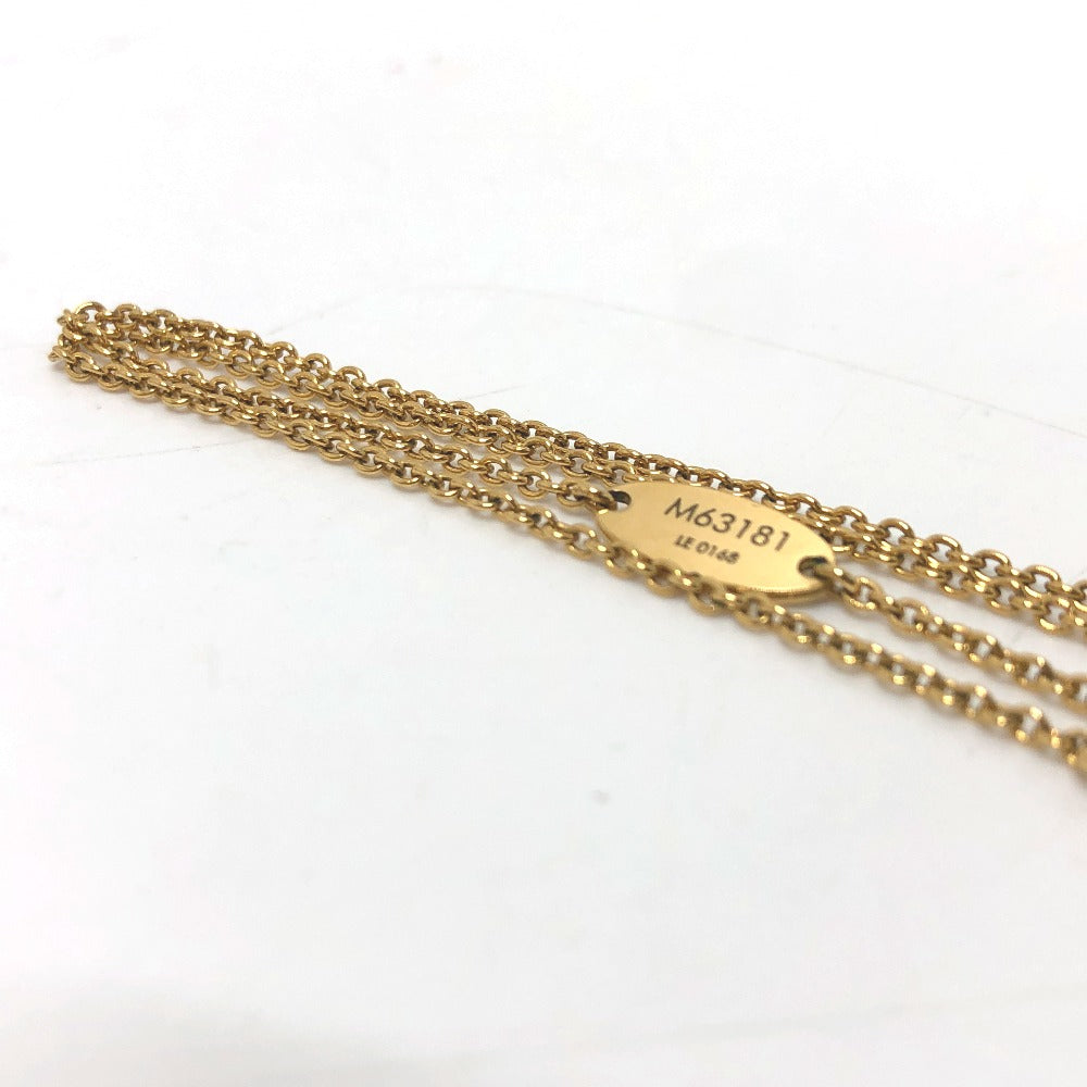 LOUIS VUITTON Necklace M63181 metal Gold x Black LV circle Essential V