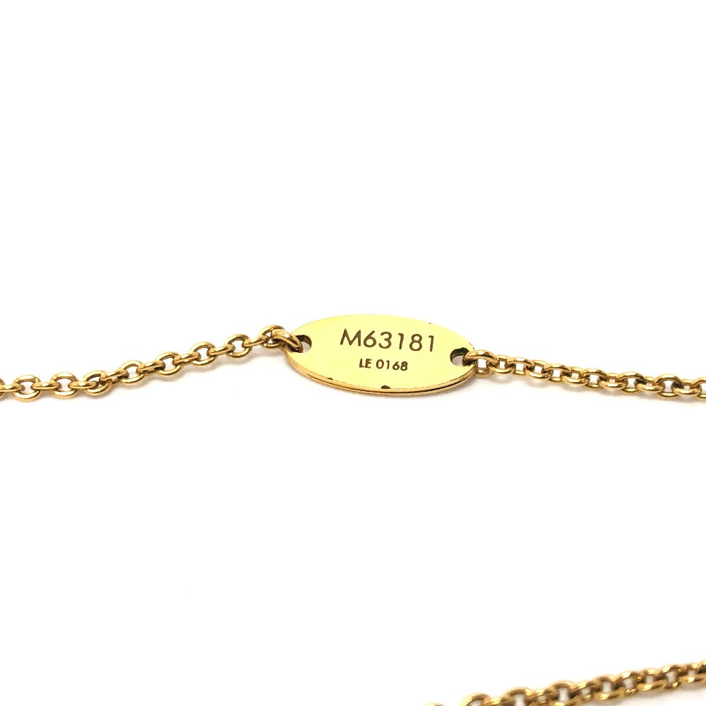LOUIS VUITTON Necklace M63181 metal Gold x Black LV circle Essential V