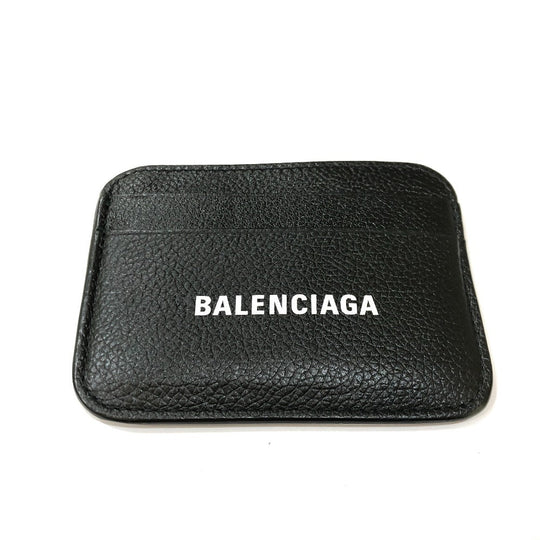 BALENCIAGA Card Case 593812 leather black logo