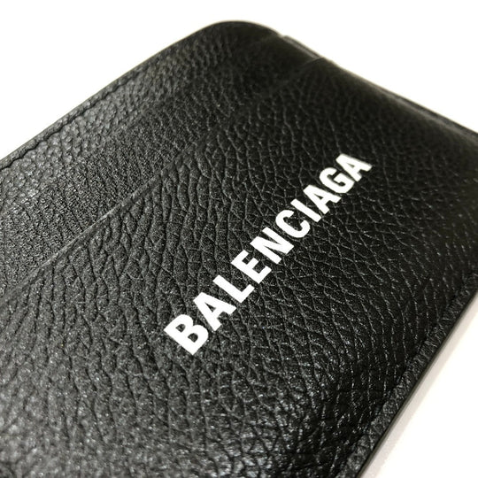 BALENCIAGA Card Case 593812 leather black logo