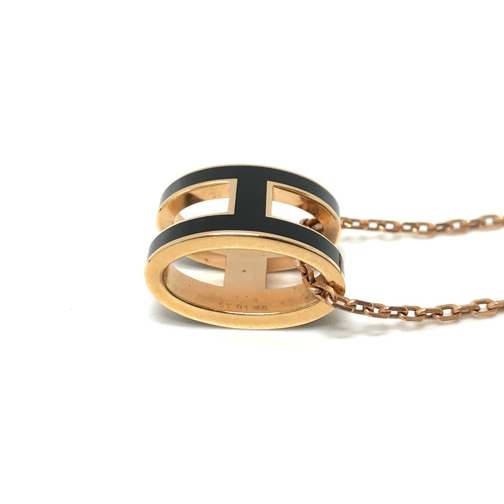 HERMES Necklace metal black Pop ash