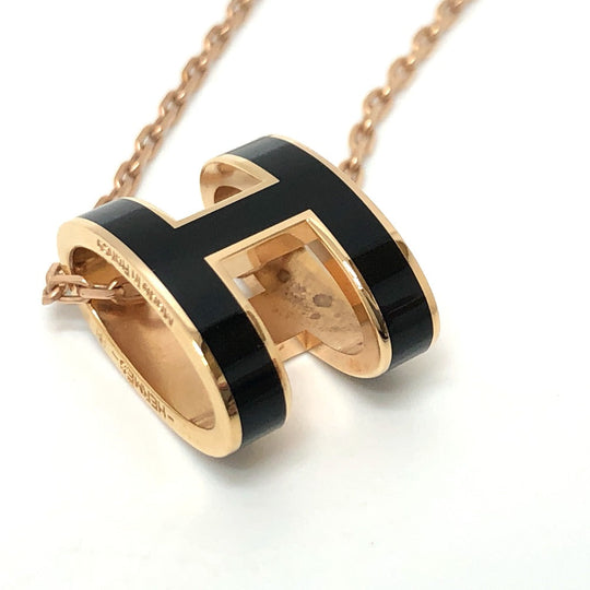 HERMES Necklace metal black Pop ash