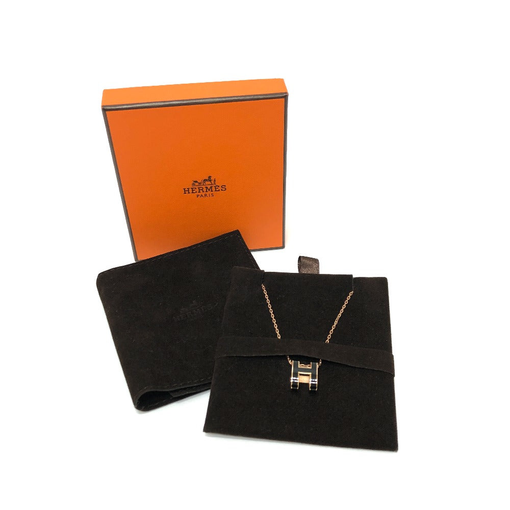 HERMES Necklace metal black Pop ash