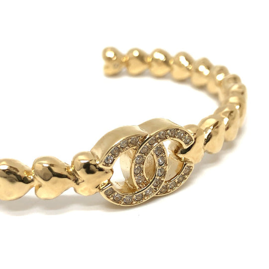 CHANEL Bangle B23P metal gold COCO Mark rhinestone Women S Used Authentic