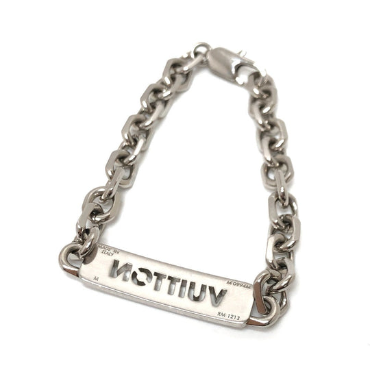 LOUIS VUITTON bracelet M0994M metal Silver LV ID M