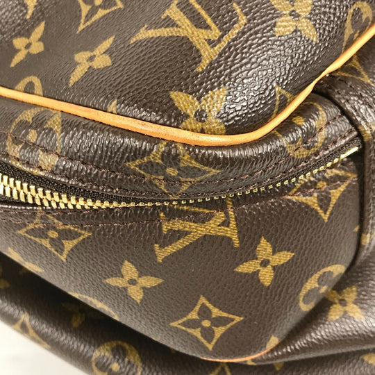 LOUIS VUITTON Boston Duffel bag M41399 Monogram canvas Brown Monogram Alize 24 Van Quatre mens Used Authentic