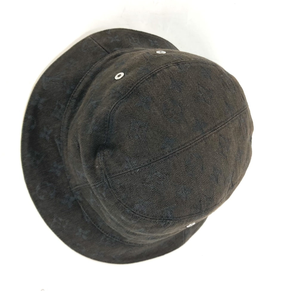 LOUIS VUITTON hat M76209 Cotton, Polyester black Hat Hat Bucket Hat Bob Hat Chapo Monogram Denim 60
