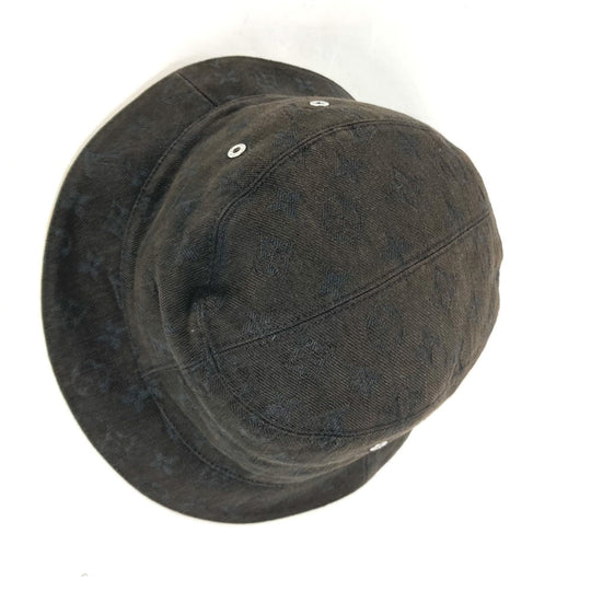 LOUIS VUITTON hat M76209 Cotton, Polyester black Hat Hat Bucket Hat Bob Hat Chapo Monogram Denim 60