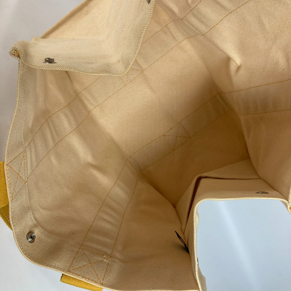 HERMES Shoulder Bag canvas yellow Bora Bora GM