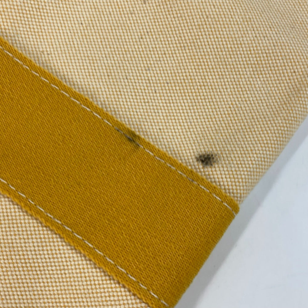 HERMES Shoulder Bag canvas yellow Bora Bora GM