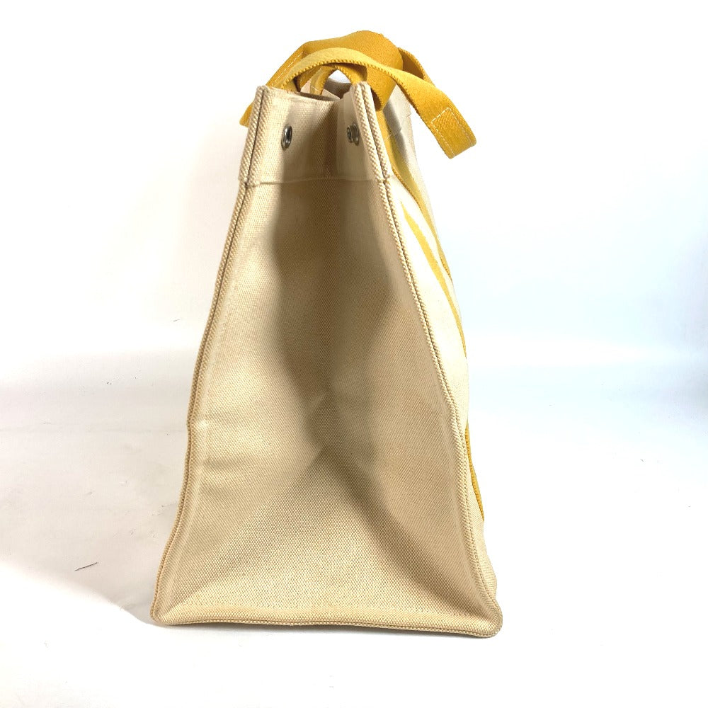 HERMES Shoulder Bag canvas yellow Bora Bora GM