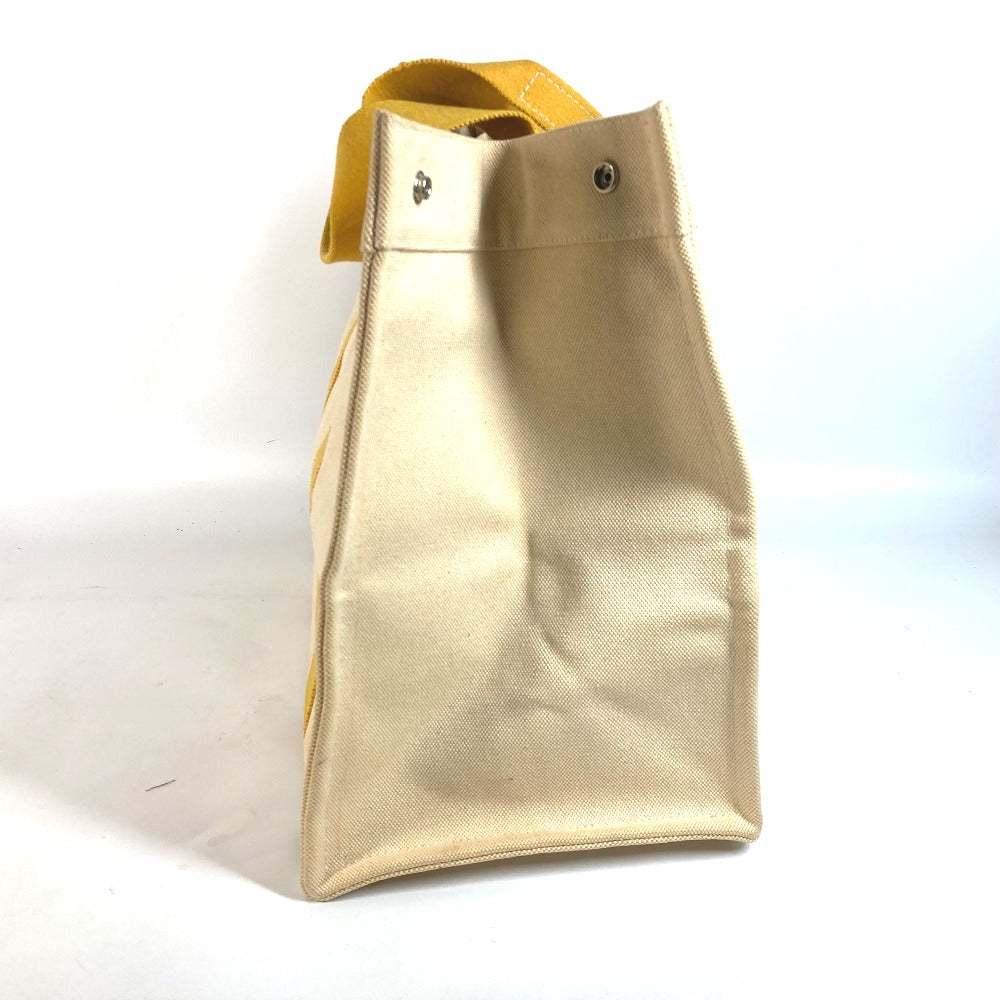 HERMES Shoulder Bag canvas yellow Bora Bora GM