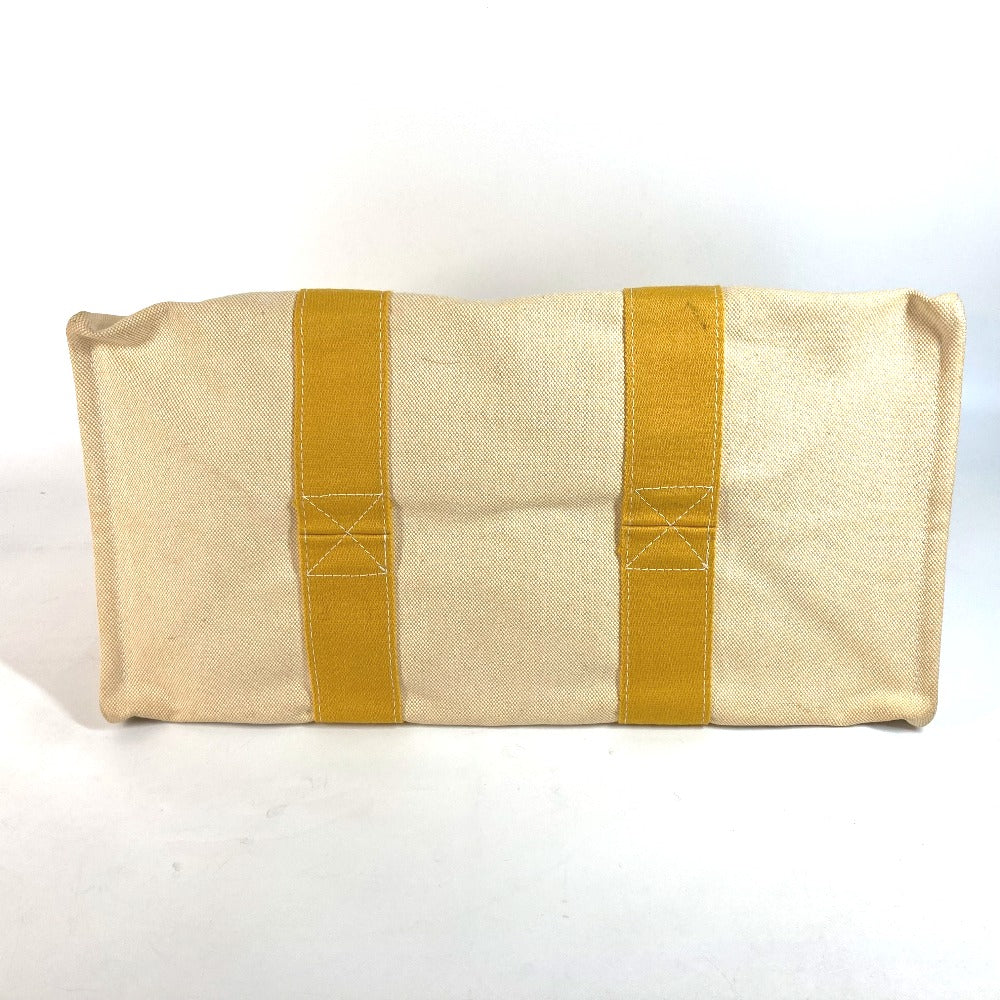 HERMES Shoulder Bag canvas yellow Bora Bora GM