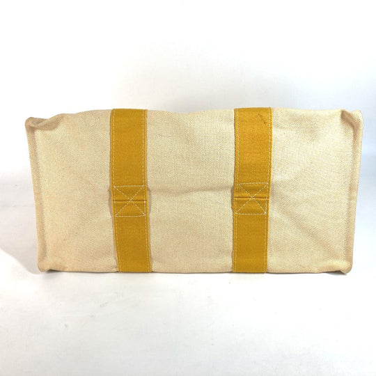 HERMES Shoulder Bag canvas yellow Bora Bora GM