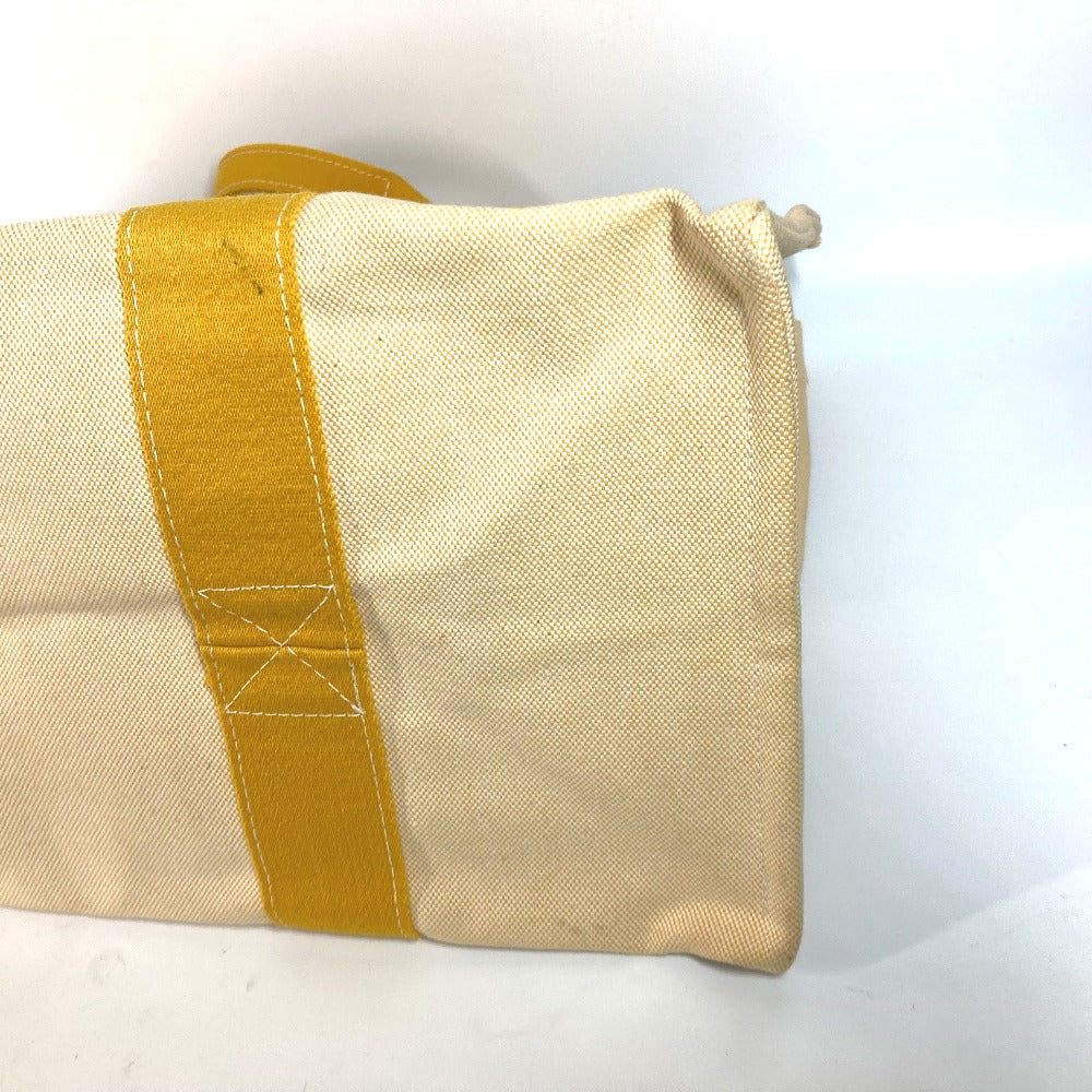 HERMES Shoulder Bag canvas yellow Bora Bora GM