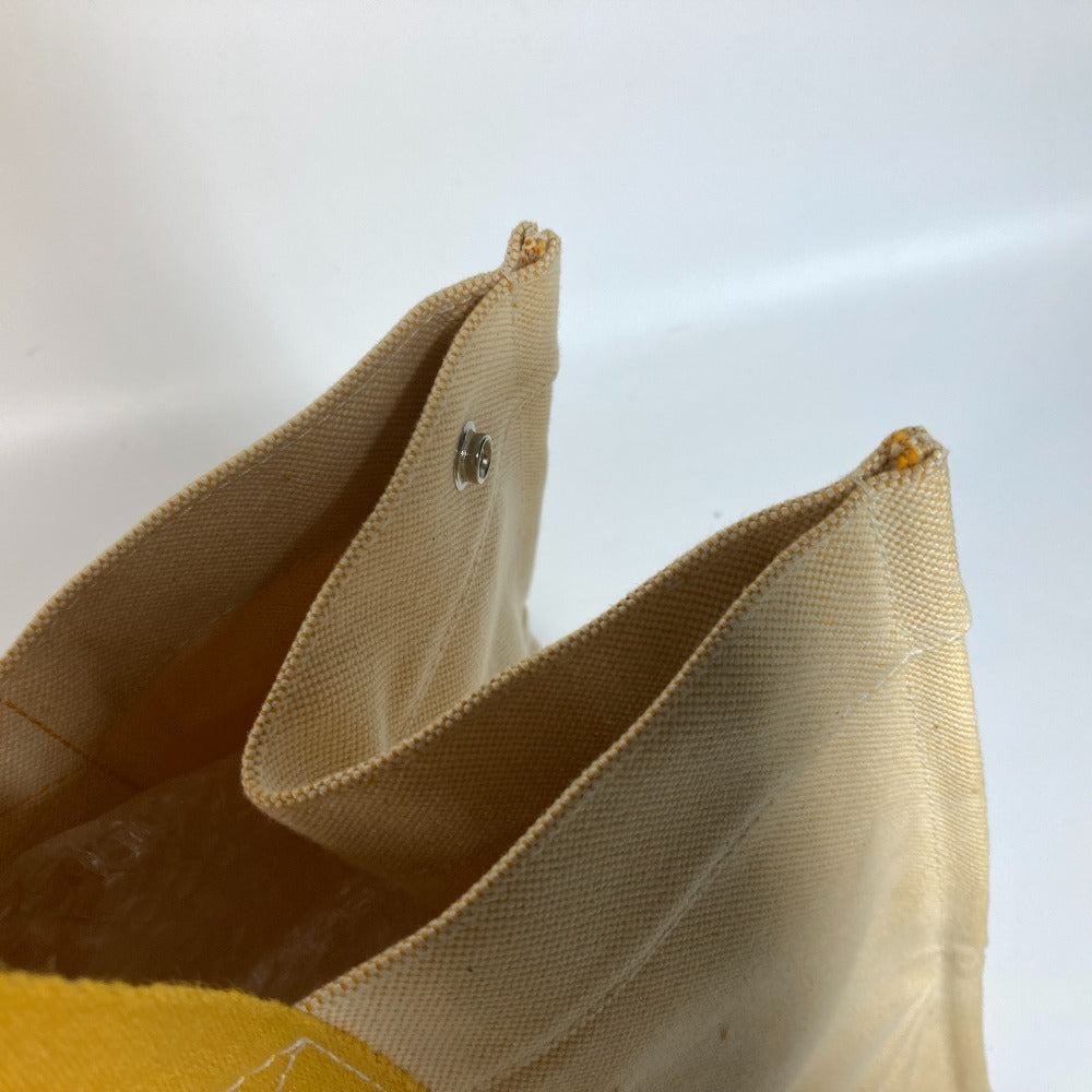 HERMES Shoulder Bag canvas yellow Bora Bora GM