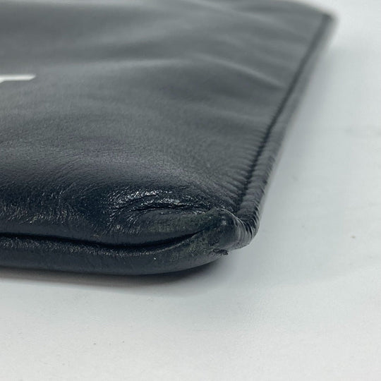 SAINT LAURENT PARIS Clutch bag 397294 leather black logo mens Used Authentic