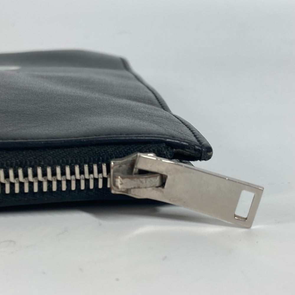 SAINT LAURENT PARIS Clutch bag 397294 leather black logo mens Used Authentic
