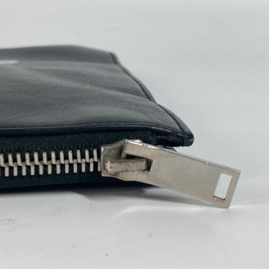 SAINT LAURENT PARIS Clutch bag 397294 leather black logo mens Used Authentic