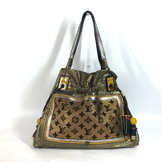 LOUIS VUITTON Shoulder Bag M97012 Leather, Canvas gold cruise line monogram sunbird Women Used Authentic