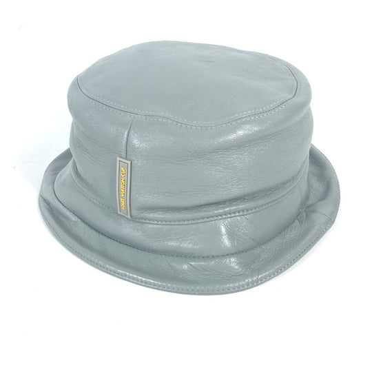 LOUIS VUITTON hat leather gray Louis Vuitton cup logo mens Used Authentic